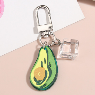 Breloc cu desene animate Ice Cube Struguri Pepene Avocado Breloc Acrilic Fructe Breloc Pentru Femei Bărbați Adolescenți Husă pentru căști Cadouri