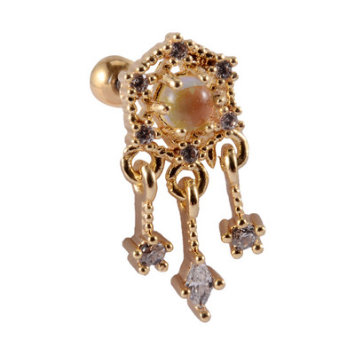 1Pc Bohemia Feather Dream Catcher Dreamcatcher Drop Dangle Lobe Σκουλαρίκια για Γυναικεία Ear Tragus Cartilage Piercing Jewelry 20g