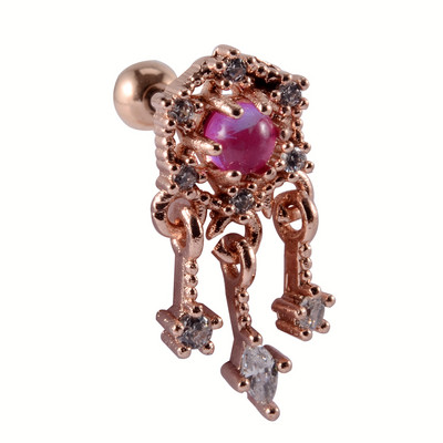 1Pc Bohemia Feather Dream Catcher Dreamcatcher Drop Dangle Lobe Σκουλαρίκια για Γυναικεία Ear Tragus Cartilage Piercing Jewelry 20g