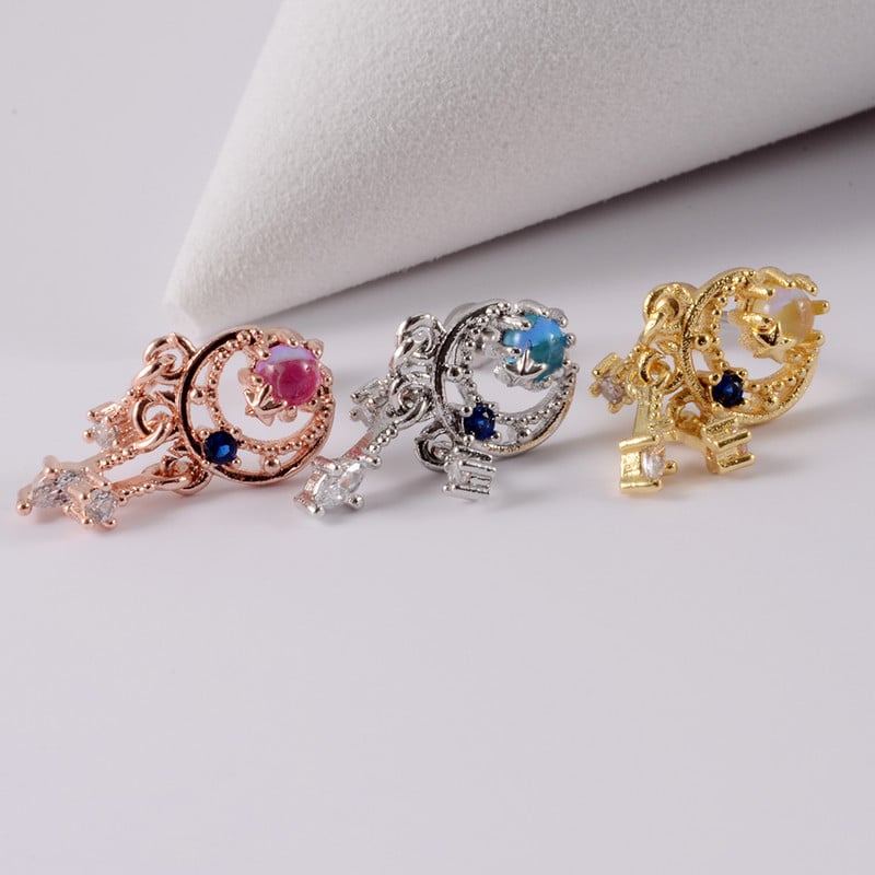 1Pc Bohemia Feather Dream Catcher Dreamcatcher Drop Dangle Lobe Σκουλαρίκια για Γυναικεία Ear Tragus Cartilage Piercing Jewelry 20g