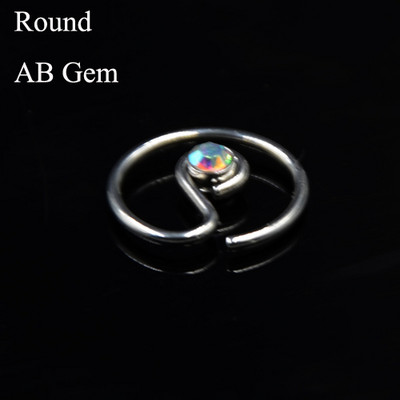 1 kom Opal CZ Gem Daith Okrugli savitljivi prsten u obliku srca Tragus hrskavica Naušnica Srce za uši Naušnica Nakit za tijelo za piercing 16G