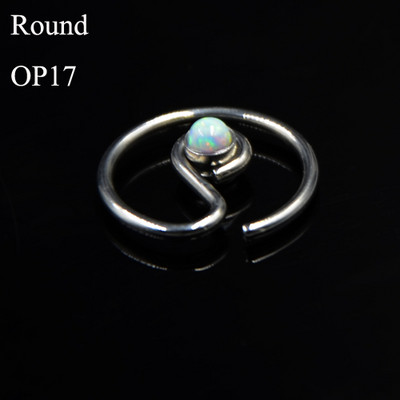 1 kom Opal CZ Gem Daith Okrugli savitljivi prsten u obliku srca Tragus hrskavica Naušnica Srce za uši Naušnica Nakit za tijelo za piercing 16G