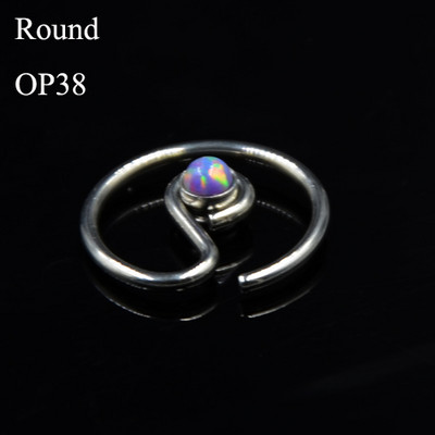 1 kom Opal CZ Gem Daith Okrugli savitljivi prsten u obliku srca Tragus hrskavica Naušnica Srce za uši Naušnica Nakit za tijelo za piercing 16G