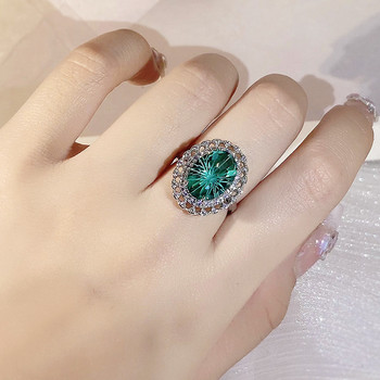 2022 НОВ моден Paraipa Emerald Fireworks Craft Регулируеми отварящи се двойки пръстени за жени Пълен диамант Подарък за годишнина Бижута