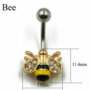 1 τμχ Χειρουργικό ατσάλι Fashion Flower CZ Fem Navel Bar Κοσμήματα με κοιλιά Piercing για γυναίκες Κοσμήματα σώματος ομφαλού 14g