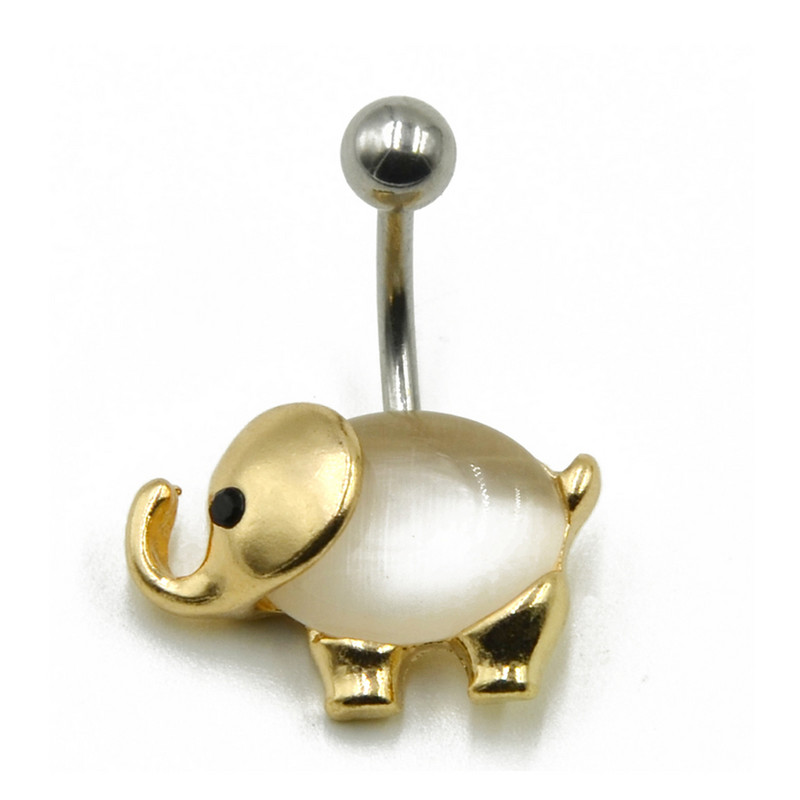 1 τμχ Χειρουργικό ατσάλι Fashion Flower CZ Fem Navel Bar Κοσμήματα με κοιλιά Piercing για γυναίκες Κοσμήματα σώματος ομφαλού 14g