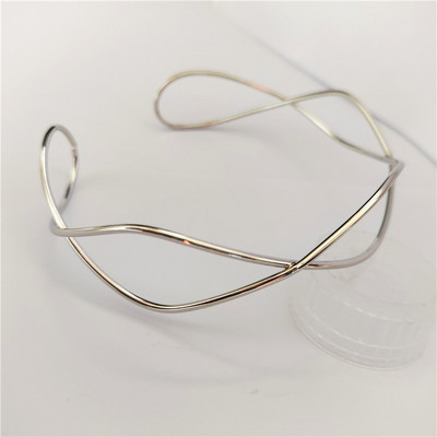 2023 Πανκ Χρυσό Ασημί Χρώμα Ροπές Τσόκερ Κολιέ Γυναικείο Γεωμετρικό Μεταλλικό Γιακά Καρδιά Τσόκερ Μόδα Κόλιερ