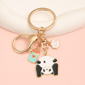 Χαριτωμένο μπουκάλι τροφοδοσίας με μπρελόκ ζώων Smile Cloud Panda Μπρελόκ σμάλτο Μπρελόκ Δώρα Αναμνηστικά για Γυναίκες Ανδρικά Χειροποίητα κοσμήματα