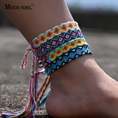 10 τμχ/Παρτίδα Χειροποίητο γυναικείο βραχιόλι αστραγάλου για πόδι με πλέξη με νήμα και λουράκι ποδιών Friendship Beach BarefootJewelry Accessories