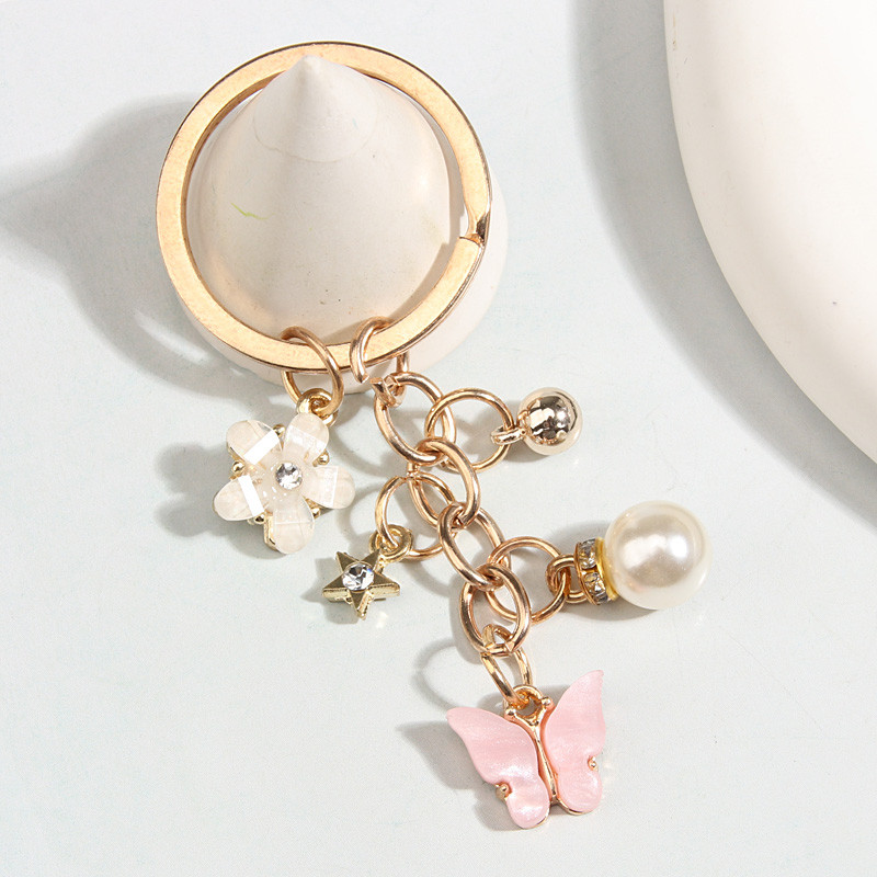 Χαριτωμένο μπρελόκ από σμάλτο πεταλούδα λουλούδι μαργαριτάρι μπρελόκ Μίνι μπρελόκ με αστέρι για γυναίκες κορίτσια DIY Χειροποίητα κοσμήματα Δώρα φιλίας