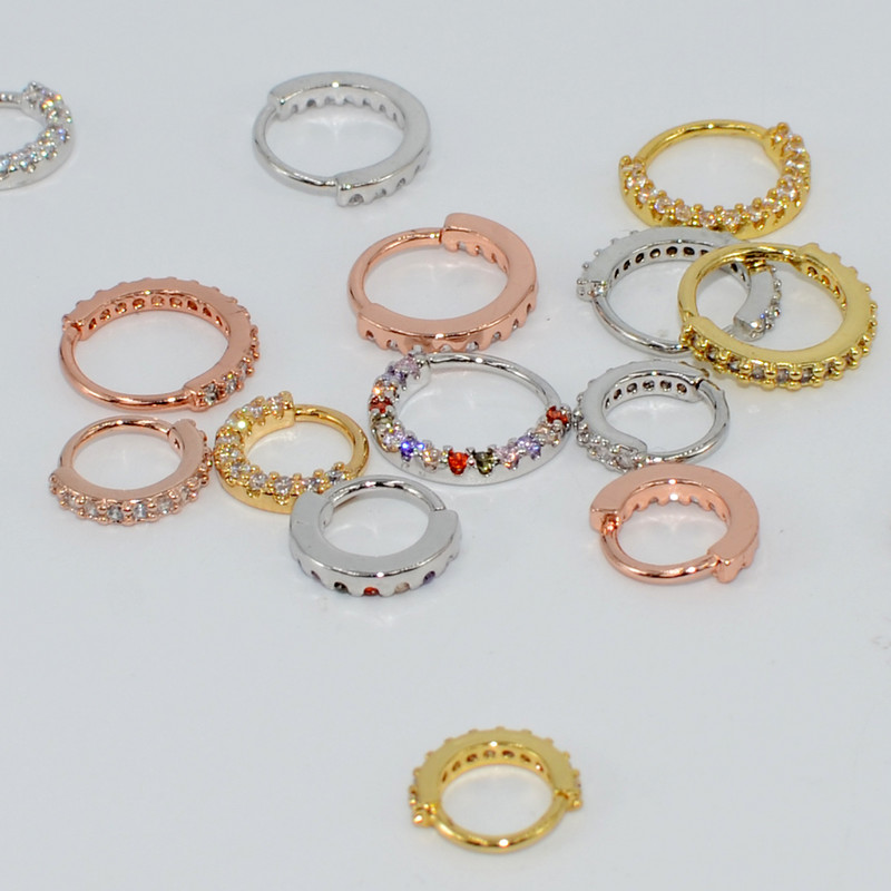 1 τεμάχιο 6-8mm Cz κρίκος μύτης ρουθούνι δαχτυλίδι Flower Helix Cartilage Tragus Earring 20gx8mm Cz Cartilage Σκουλαρίκι Huggie Hoop