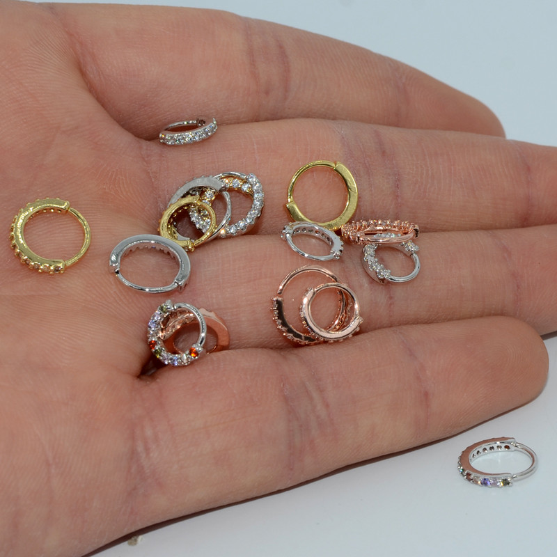1 τεμάχιο 6-8mm Cz κρίκος μύτης ρουθούνι δαχτυλίδι Flower Helix Cartilage Tragus Earring 20gx8mm Cz Cartilage Σκουλαρίκι Huggie Hoop