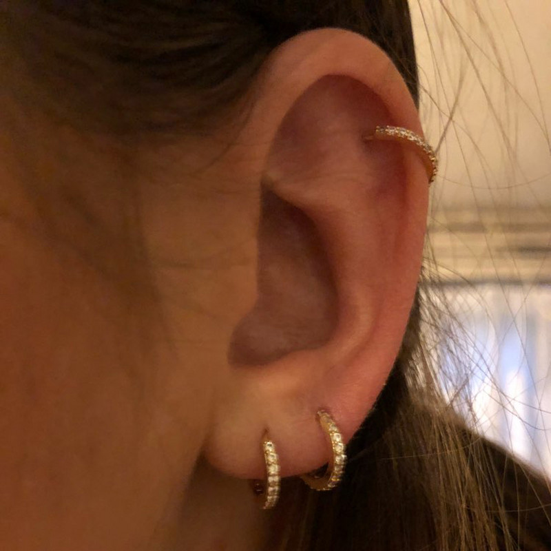 1 τεμάχιο 6-8mm Cz κρίκος μύτης ρουθούνι δαχτυλίδι Flower Helix Cartilage Tragus Earring 20gx8mm Cz Cartilage Σκουλαρίκι Huggie Hoop