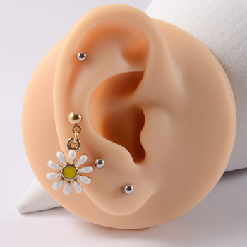 1 бр. 316l хирургическа стомана Daisy Tongue Balbell Stud Piercing Пръстен Пънк Пръстени за зърното на пъпа на езика Обеци за пиърсинг на пъпа