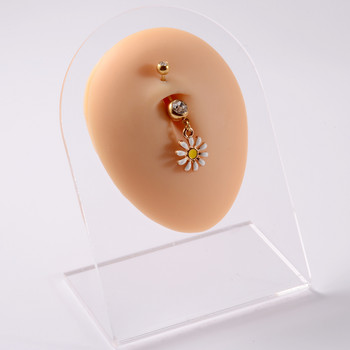 1 бр. 316l хирургическа стомана Daisy Tongue Balbell Stud Piercing Пръстен Пънк Пръстени за зърното на пъпа на езика Обеци за пиърсинг на пъпа