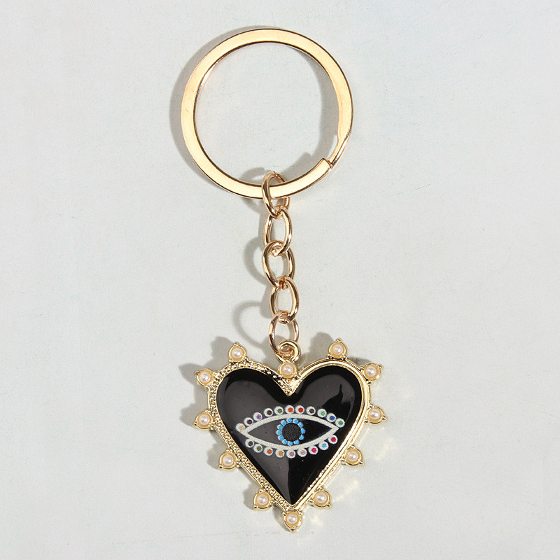 Χαριτωμένο σμάλτο Μπρελόκ Μάτι Πέρλα Μπρελόκ Καρδιά Μπρελόκ Αναμνηστικά Δώρα για Γυναίκες Ανδρικά Κλειδιά Cay DIY Χειροποίητα απλά πανκ κοσμήματα