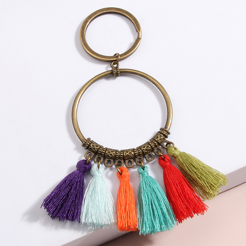 Νέα κοσμήματα Σχέδιο μπρελόκ Πολύχρωμο μπρελόκ με φούντες Πολυέλαιος μπρελόκ για γυναίκες Ανδρικά κλειδιά αυτοκινήτου DIY Χειροποίητα κοσμήματα δώρα