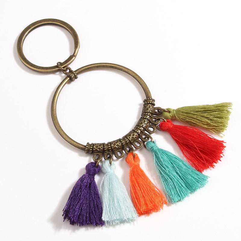 Νέα κοσμήματα Σχέδιο μπρελόκ Πολύχρωμο μπρελόκ με φούντες Πολυέλαιος μπρελόκ για γυναίκες Ανδρικά κλειδιά αυτοκινήτου DIY Χειροποίητα κοσμήματα δώρα