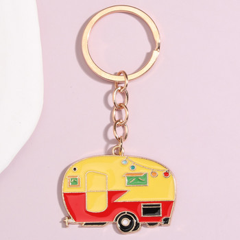 Χαριτωμένο σμάλτο μπρελόκ 2 χρωμάτων Μπρελόκ λεωφορείου τουριστικό μπρελόκ αυτοκινήτου Δώρο οδηγού για γυναίκες Ανδρική τσάντα Αξεσουάρ DIY Κοσμήματα