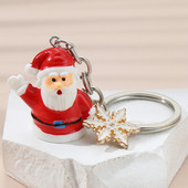 Breloc de Crăciun Pălărie de Moș Crăciun Breloc de copac fulg de nea Breloc drăguț din rășină Cadouri de festival pentru femei bărbați bijuterii lucrate manual