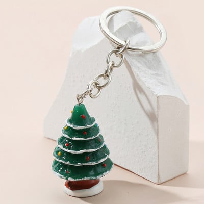 Breloc de Crăciun Pălărie de Moș Crăciun Breloc de copac fulg de nea Breloc drăguț din rășină Cadouri de festival pentru femei bărbați bijuterii lucrate manual