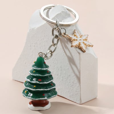 Breloc de Crăciun Pălărie de Moș Crăciun Breloc de copac fulg de nea Breloc drăguț din rășină Cadouri de festival pentru femei bărbați bijuterii lucrate manual