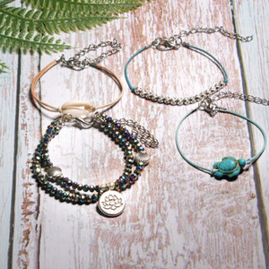MOON GIRL Natural Shell Lotus Anklet Set Fashion Boho Crystal Bead Χειροποίητη Cowrie Turtle Summer Femme Jewelry Dropshipping