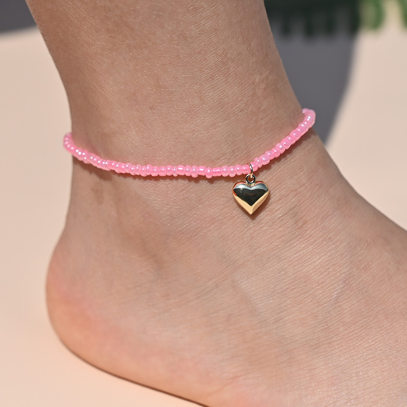 10 ΤΕΜ Βραχιόλι αστραγάλου με χάντρες ουράνιο τόξο για γυναίκες Κρεμαστό μενταγιόν αστερίας με κοχύλι με χάντρες για αγκάθια με αλυσίδα ποδιών Σετ λουράκι Friendship Beach Jewelry