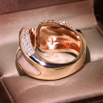 ΝΕΟ Ασημένιο Γυναικείο Γεωμετρικό Δαχτυλίδι Δαχτυλίδι Μοναδικού Στυλ Σταυρού Καμπυλωτό Ροζ Χρυσό Αρραβωνιαστικό Vintage Γυναικείο κόσμημα γάμου