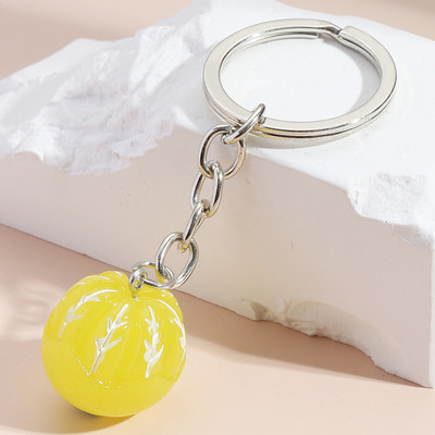 Breloc din rășină Breloc portocaliu multicolor Breloc cu fructe pentru femei bărbați Accesoriu geantă pentru mașină agățat bijuterii lucrate manual Cadouri