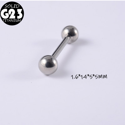 1 buc Inele solide G23 din titan cu limbă drepte pentru bară, con și bilă, inele pentru bară pentru mamelon cu filet intern, piercing, bijuterii pentru corp