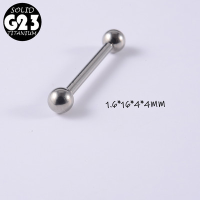 1 buc Inele solide G23 din titan cu limbă drepte pentru bară, con și bilă, inele pentru bară pentru mamelon cu filet intern, piercing, bijuterii pentru corp