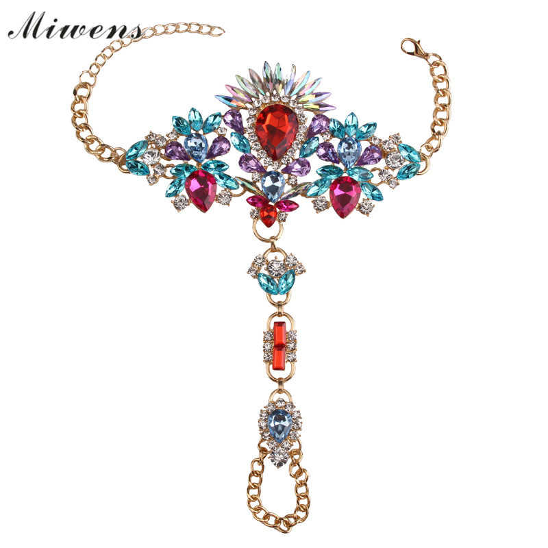 Miwens Hot New Fashion 2017 Nuntă Sandale desculțe Bijuterii pentru picioare de plajă Lant sexy pentru picioare Brațe de cristal pentru femeie 6756