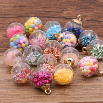 10 τμχ 8-30 στυλ Mix Glass Bottles Milk Tea Cup Ball Earring Charms Diy Findings Βραχιόλια με μπρελόκ Κρεμαστό για κατασκευή κοσμημάτων