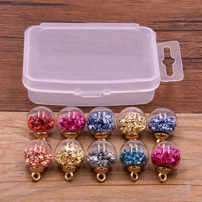 10 τμχ 8-30 στυλ Mix Glass Bottles Milk Tea Cup Ball Earring Charms Diy Findings Βραχιόλια με μπρελόκ Κρεμαστό για κατασκευή κοσμημάτων