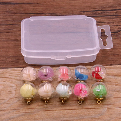 10 τμχ 8-30 στυλ Mix Glass Bottles Milk Tea Cup Ball Earring Charms Diy Findings Βραχιόλια με μπρελόκ Κρεμαστό για κατασκευή κοσμημάτων