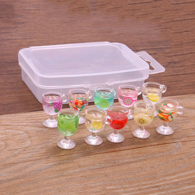 10 τμχ 8-30 στυλ Mix Glass Bottles Milk Tea Cup Ball Earring Charms Diy Findings Βραχιόλια με μπρελόκ Κρεμαστό για κατασκευή κοσμημάτων