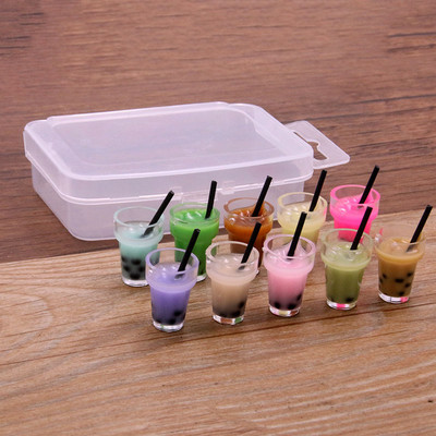 10 τμχ 8-30 στυλ Mix Glass Bottles Milk Tea Cup Ball Earring Charms Diy Findings Βραχιόλια με μπρελόκ Κρεμαστό για κατασκευή κοσμημάτων