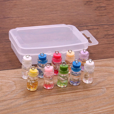10 τμχ 8-30 στυλ Mix Glass Bottles Milk Tea Cup Ball Earring Charms Diy Findings Βραχιόλια με μπρελόκ Κρεμαστό για κατασκευή κοσμημάτων