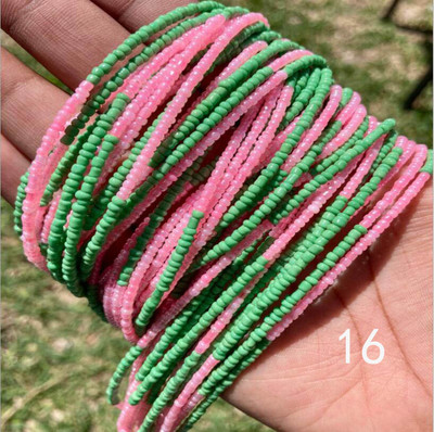 Lanț pentru burtă de plajă cu două șuvițe Boemia pentru femei, lanț elastic pentru corp, bijuterii, margele africane pentru talie, lanț pentru talie