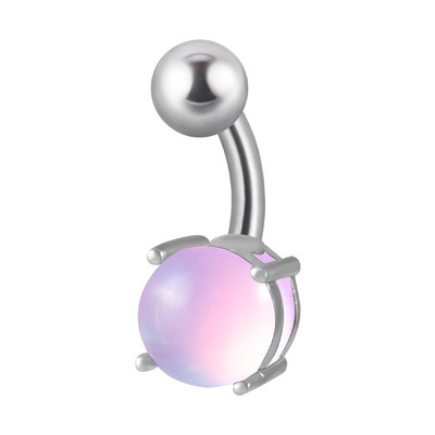 1 bucată dublu șurub piercing buric curbat barbelă set piatră plajă inele pentru buric piercing bijuterii pentru corp formă femei bărbați