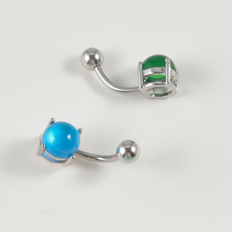 1 bucată dublu șurub piercing buric curbat barbelă set piatră plajă inele pentru buric piercing bijuterii pentru corp formă femei bărbați