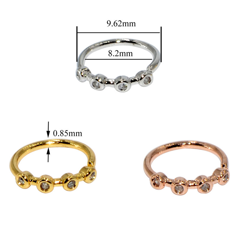 1 bucată Ușor Deschis Cz Cerc Nariz Inel Inel Zircon Clip pentru ureche Cartilaj Tragus Inel Septum Buza Piercing Bijuterii pentru corp