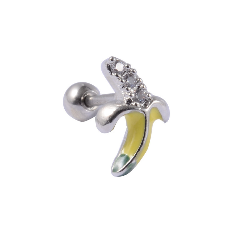 1kom 20g 1kom Kirurški dragulj od voća Cirkon Ušna hrskavica Tragus Helix Šipka za piercing Gornji gornji dio za naušnice Tunelski čepovi Nakit Žene