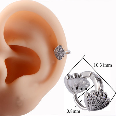 1PC 20g Ureche Daith Cartilaj Helix Lobe Clicker Nou Coreea Zircon Clips de ureche Cerceu Femeie Piercing Nas Nas Inel Inel Bijuterii