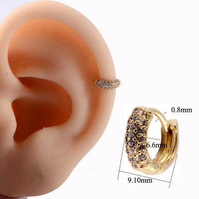1PC 20g Ureche Daith Cartilaj Helix Lobe Clicker Nou Coreea Zircon Clips de ureche Cerceu Femeie Piercing Nas Nas Inel Inel Bijuterii