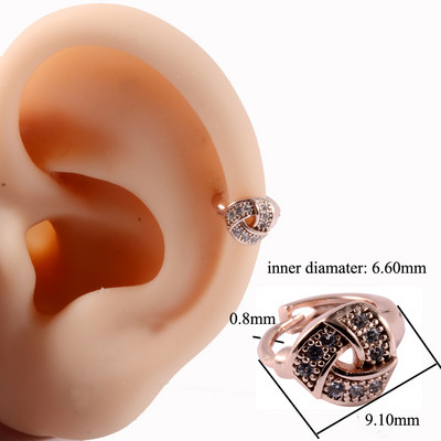 1PC 20g Ureche Daith Cartilaj Helix Lobe Clicker Nou Coreea Zircon Clips de ureche Cerceu Femeie Piercing Nas Nas Inel Inel Bijuterii