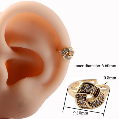1PC 20g Ureche Daith Cartilaj Helix Lobe Clicker Nou Coreea Zircon Clips de ureche Cerceu Femeie Piercing Nas Nas Inel Inel Bijuterii