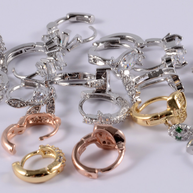 1PC 20g Ureche Daith Cartilaj Helix Lobe Clicker Nou Coreea Zircon Clips de ureche Cerceu Femeie Piercing Nas Nas Inel Inel Bijuterii