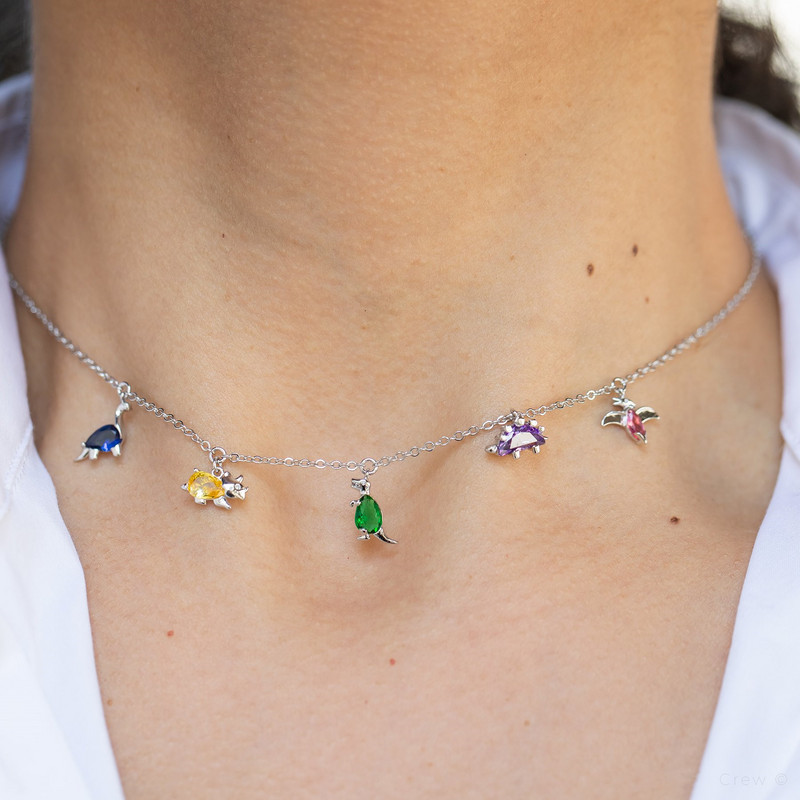 Ins Hot Sale finom cirkónia dinoszaurusz varázs bokaláncok nőknek Charm Choker láncos lábkarkötő